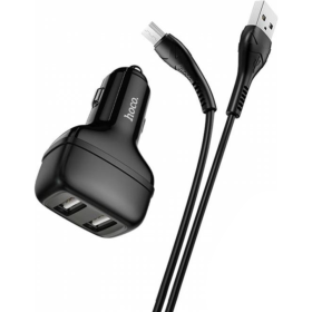 Ав­то­мо­биль­ное за­ряд­ное устрой­ство «Hoco» Z36, 56695, 2 USB, черный, + кабель Micro
