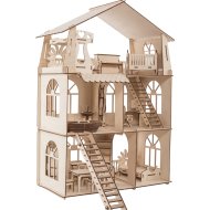 Кукольный домик «ХэппиДом» Коттедж с мебелью Premium, HK-D010