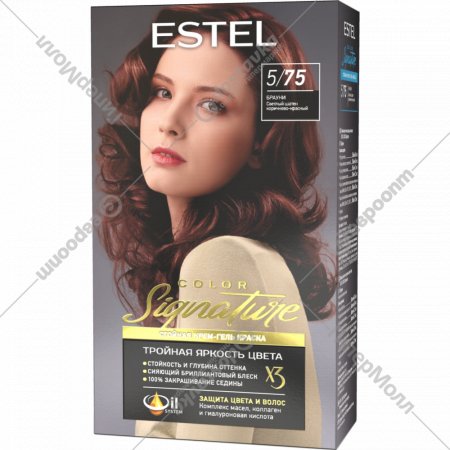 Крем-краска для волос «Estel» Color Signature, 5/75 брауни, 150 мл + Estel Secrets 20 мл