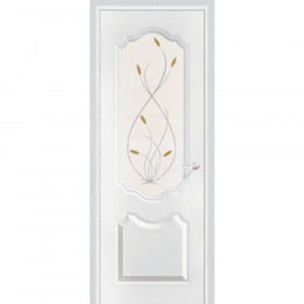 Дверь «Портадом» Орхидея, ДО Белоснежный/Матовое, 200х90 см 