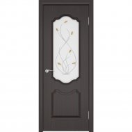 Дверь «Портадом» Орхидея, ДО Венге/Матовое с фьюзингом, 200х40 см
