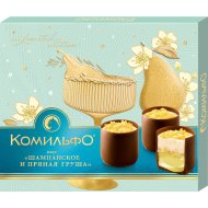 Конфеты глазированные Комильфо с белым шоколадом со вкусом пряной груши и шампанского, 232 г