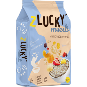 Мюсли «Z Lucky» Фруктовое ассорти, 350 г