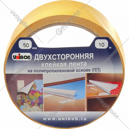 Клейкая лента двусторонняя «Unibob» 50 мм x 10 м.