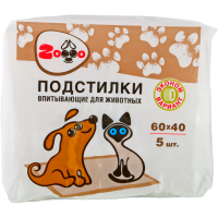 

Подстилка впитыв.д/животных "ZOOOO" 5 шт