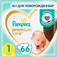 Подгузники «Pampers» Premium Care, размер 1, 2-5 кг, 66 шт