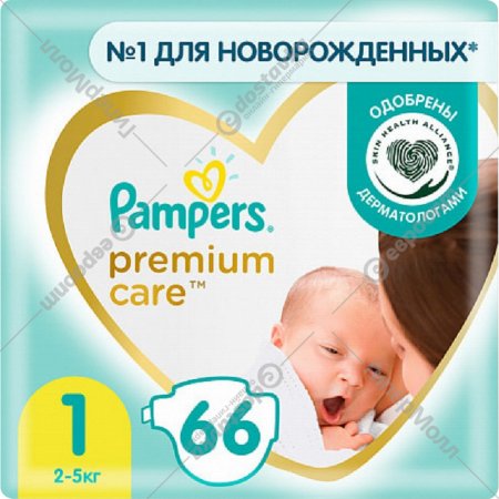 Подгузники детские «Pampers» Premium Care, размер 1, 2-5 кг, 66 шт