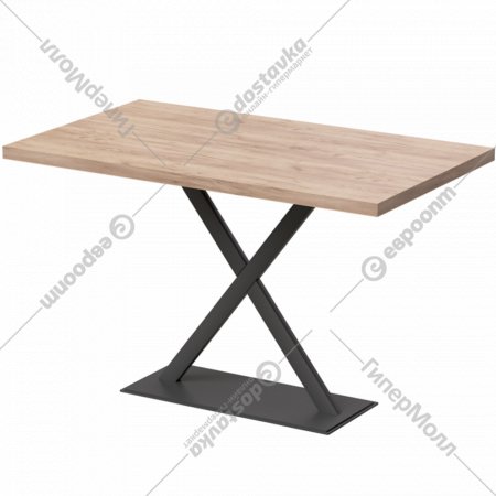 Обеденный стол «Millwood» Харлей, ЛДСП дуб табачный крафт/черный, 120х70х75 см