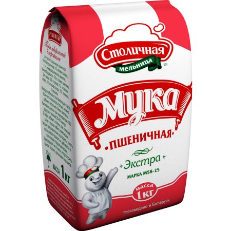 Мука пшеничная «Столичная мельница» сорт Экстра, марка М 58-25, 1 кг