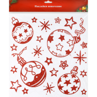 

Наклейки"СНЕЖИНКА"(BCC001120)бел/кр.шар