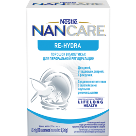 Порошок «Nancare Re-Hydra» для пероральной регидратации, с рождения, 45 г