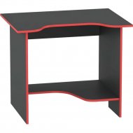 Компьютерный стол «Сокол» КСТ-03, SKM_00-00010959, черный/красный