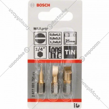 Набор бит «Bosch» 2.607.001.751, 3 шт