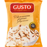 

Шампиньоны рез.заморож. "GUSTO" 400г
