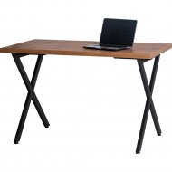 Обеденный стол «Millwood» Хьюстон 18 мм, ЛДСП дуб табачный крафт/черный, 100х70х73 см