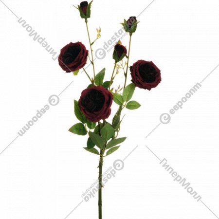 Искусственная ветвь «Koopman» Розы, 80-392862, темно-фиолетовый, 67 см