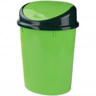 Контейнер для мусора «Альтернатива» Овальный, зеленый, 8 л