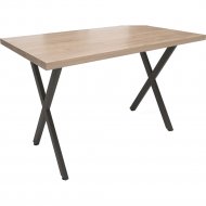 Обеденный стол «Millwood» Хьюстон, ЛДСП дуб табачный крафт/черный, 130х80х75 см