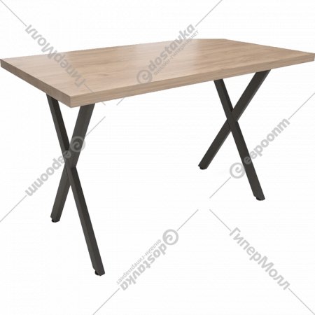 Обеденный стол «Millwood» Хьюстон, ЛДСП дуб табачный крафт/черный, 130х80х75 см