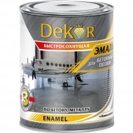Эмаль «Dekor» для бетонных полов, алкидно-уретановая, серый, 2.6 кг
