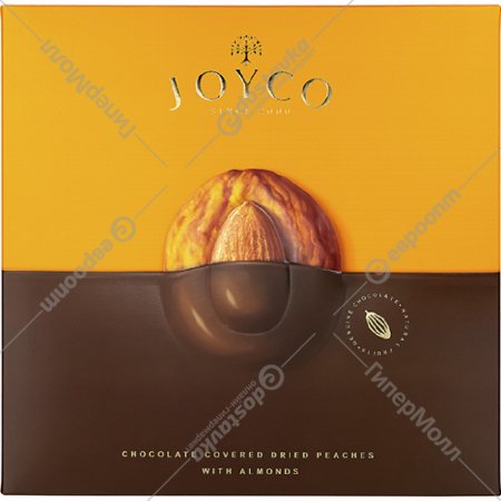 Набор конфет«Joyco» Сухофрукт персика в шоколаде с миндалем, 190 г