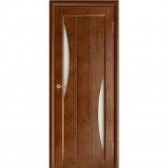 Дверь «Массив сосны» Вега 4 ЧО Темный орех/Матовое, 200х60 см