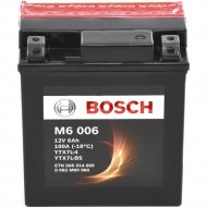Мотоаккумулятор «Bosch» YTX7L-4 YTX7L-BS, 0092M60060, 6Ah