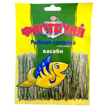 Рыбная соломка Флотская васаби, солено-сушеная, 15 г