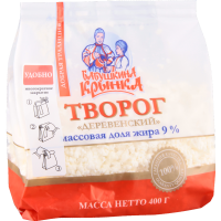 

Творог меш."ДЕРЕВЕНСКИЙ" Св.нов 9% 400г