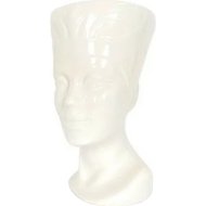 Кашпо «Голова Нефертити» 3473, белый, 15х24.5 см