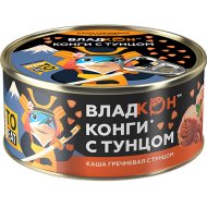 Консервы рыбные Владкон каша гречневая с желтоперым тунцом, 325 г