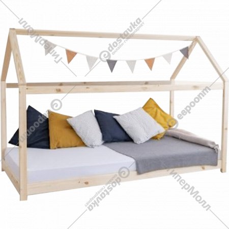 Кровать-домик «Millwood» Sweet Dreams 1230, сосна натуральная, 160х80 см