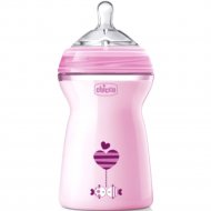 Бутылочка «Chicco» Natural Feeling, с силиконовой соской, розовый, 00081335100000,330 мл