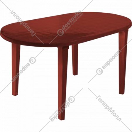Стол «Стандарт Пластик Групп» овальный, красный, 130-0021