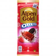 Шоколад молочный «Alpen Gold» Oreo, с клубничной начинкой, 90 г