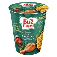 Лапша быстрого приготовления «Биг Ланч» соте с курицей и пряными травами, 65 г