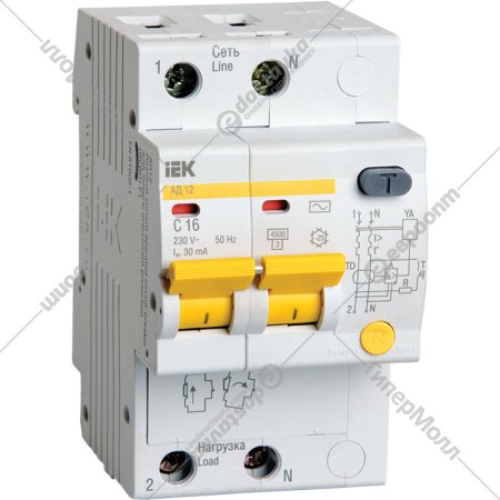 Дифференциальный автомат «IEK» MAD10-2-016-C-030