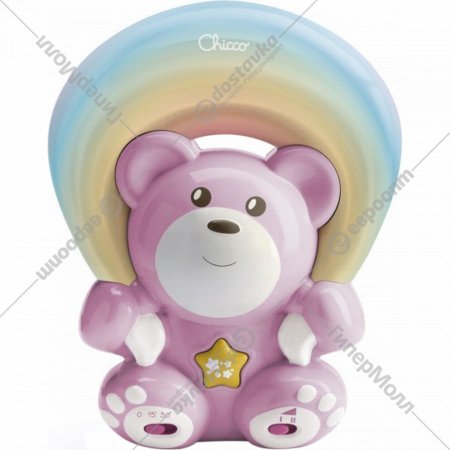 Игрушка-проектор «Chicco» Радужный мишка, розовый, 00010474100000