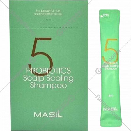 Шампунь «Masil» 5 Probiotics, с пробиотиками для блеска и укрепления волос с яблочным уксусом 20х8 мл