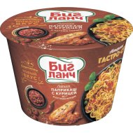 Лапша быстрого приготовления Биг Ланч паприкаш с курицей и острым перцем, 90 г