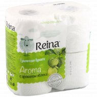 Туалетная бумага «Reina» Aroma, яблоко, 4 рулона