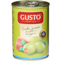 

Оливки зелен."GUSTO" (анчоус) 280г