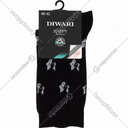 Носки мужские «DiWaRi» Happy, черный, размер 29