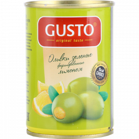 Оливки «Gusto» фар­ши­ро­ван­ные ли­мо­ном, 280 г