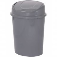 Контейнер для мусора «Альтернатива» овальный, серый, 8 л