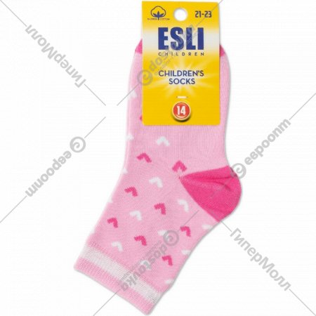 Носки детские «Esli» светло-розовый, размер 14