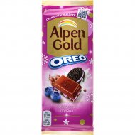 Шоколад молочный «Alpen Gold» Oreo, с черничной начинкой, 90 г