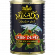 Оливки «Mikado» зеленые, фаршированные лососем, 300 г