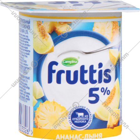 Йогуртный продукт «Fruttis» ананас-дыня, персик-маракуйя, 5%, 115 г