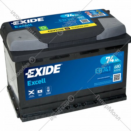 Аккумулятор автомобильный «Exide» Excell, 74Ah, EB741